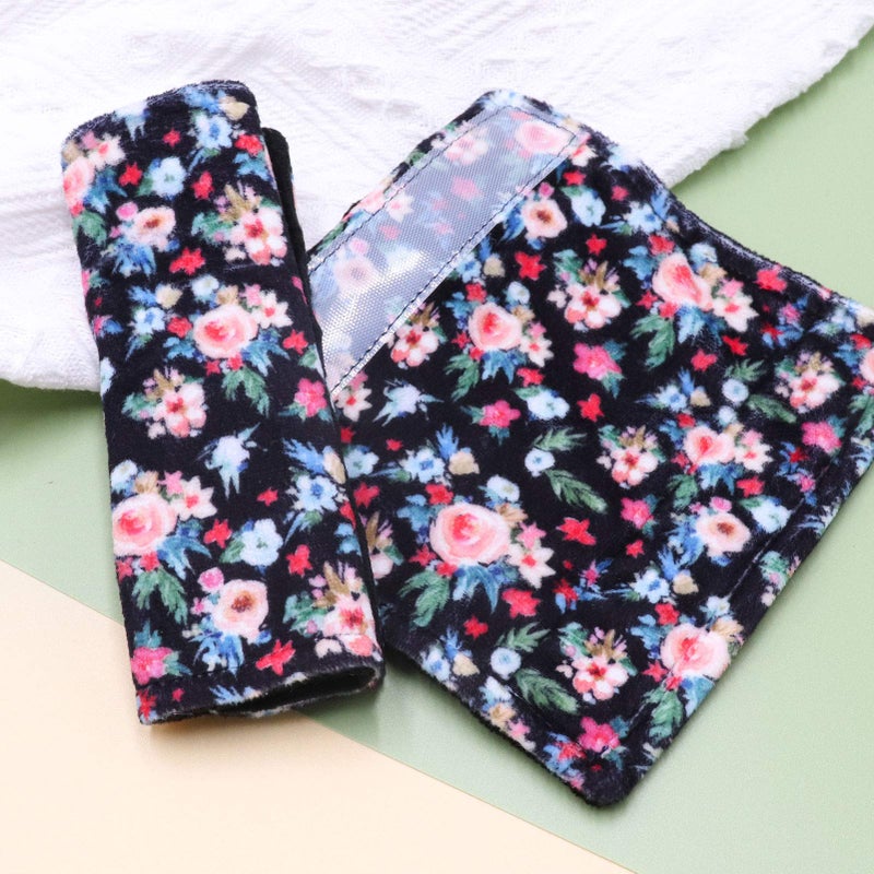 SWESEN Baby Car Seat Belt Covers for Boys and Girls, Car Seat Straps Shoulder Pads, Soft Car Seat Neck Cover, Mink Seat Belt Protectors for Car Seats, Floral Stroller Strap Cover for Baby Kids - Image 5