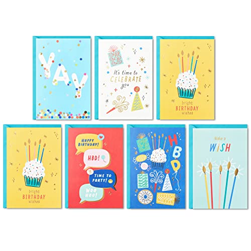 Hallmark Birthday Cards Assortment 36 Cards with Envelopes Bright Birthday Wishes - Image 1
