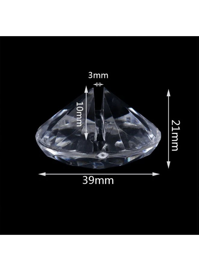 12 قطعة حامل بطاقات المكان الماسي حاملات أرقام الطاولات الأكريليكية حاملات البطاقات الكريستالية لتزيين بطاقات طاولات حفلات الزفاف وحفلات استقبال المولود الجديد - Image 5