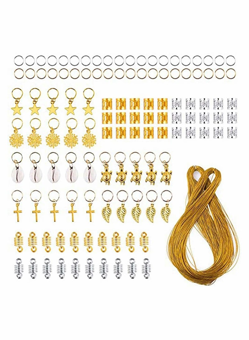 222 PCS Aluminum Hair Ties with Storage Box for Braid and Loop Styles Hair Accessories - Image 1