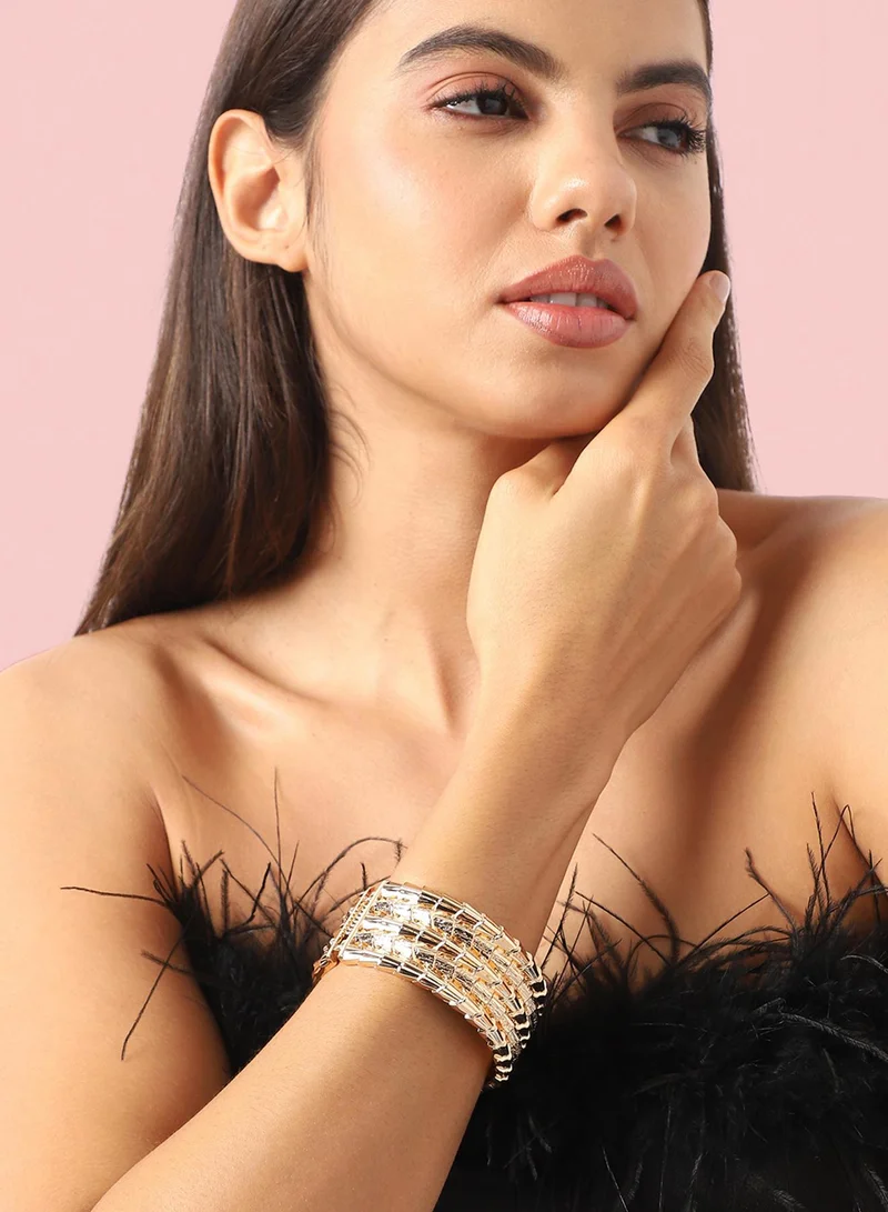 SOHI Dented Textured Artificial Bracelet Jewellery