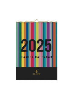 Collins Collins Edge Rainbow 2025 Family Wall Calendar - Lifestyle Planner and Organiser for Office, Work, Personal and Home - January to December 2025 Diary - Weekly - - EDFC135-25  - Image 1