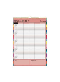 Collins Collins Edge Rainbow 2025 Family Wall Calendar - Lifestyle Planner and Organiser for Office, Work, Personal and Home - January to December 2025 Diary - Weekly - - EDFC135-25  - Image 2