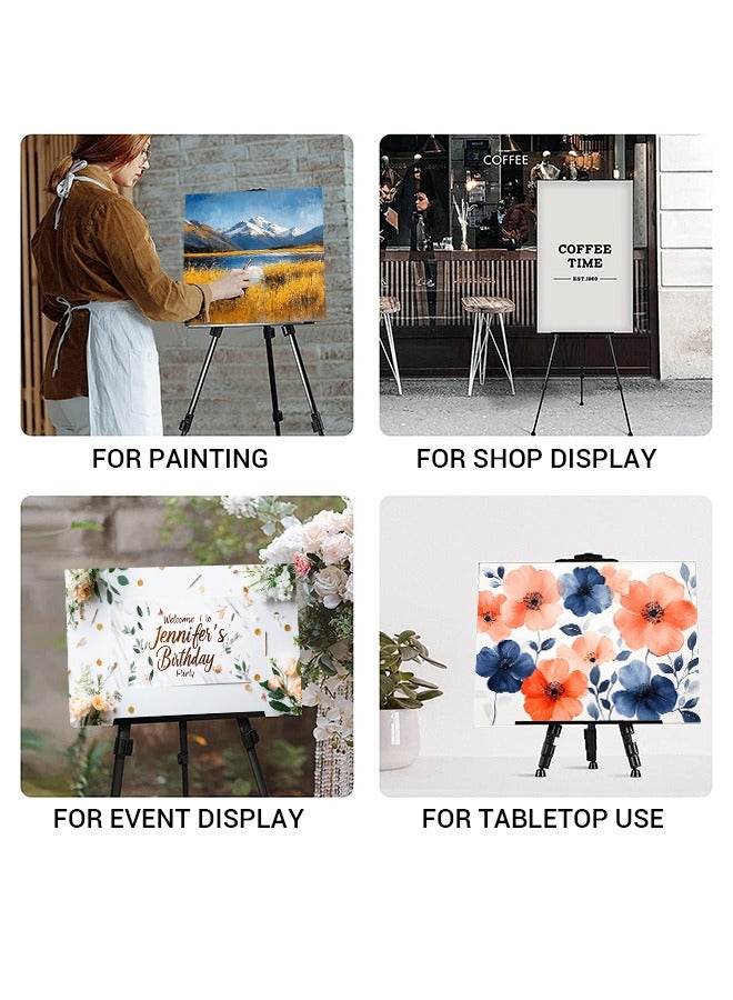 حامل حامل حامل حامل الحامل لعرض اللوحات مع حقيبة حمل، حامل حامل حامل معدني قابل للطي وقابل للتعديل للرسم والعرض ومنضدية الطاولة - Image 5