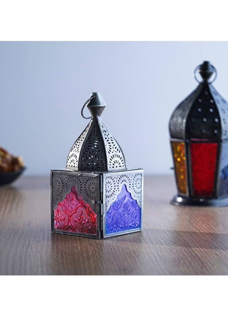 HilalFul Classic Mini Zinc Antique Cherry Decorative Candle Holder Lantern | For Home Decor in Eid, Ramadan, Wedding | Living Room, Bedroom, Indoor, Outdoor Decoration | Islamic Themed | Moroccan - Image 5