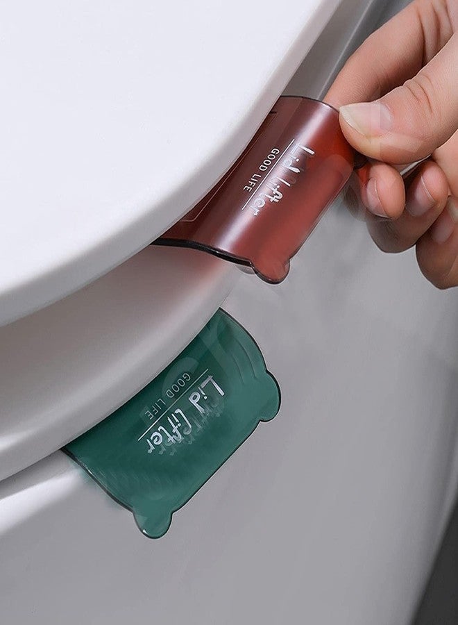 Techhark® Toilet Seat Lifter - Self-Adhesive Holder With Double Tape Handle Clip for Water Closet - Avoid Direct Contact With Cover & Seat (2) - Image 1