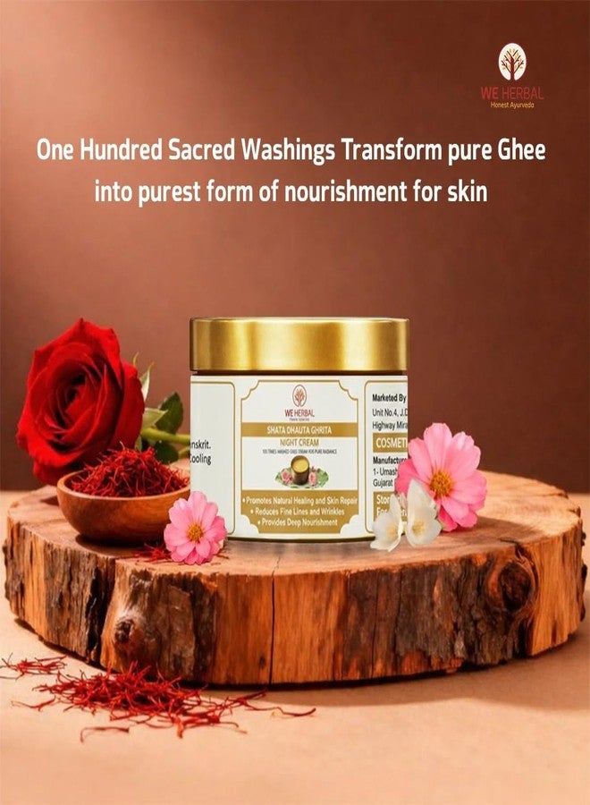 WE HERBAL كريم الوجه شاتا دهوتا غريتا من وي هيربالز، 50 غرام، للنساء والرجال، كريم مضاد للشيخوخة، يعمل على شفاء البشرة، وشدها، وتفتيحها، وتوحيد لونها، كريم مغذي ومرطب بعمق لجميع أنواع البشرة. - Image 3