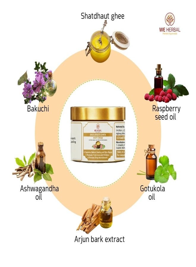 WE HERBAL كريم الوجه شاتا دهوتا غريتا من وي هيربالز، 50 غرام، للنساء والرجال، كريم مضاد للشيخوخة، يعمل على شفاء البشرة، وشدها، وتفتيحها، وتوحيد لونها، كريم مغذي ومرطب بعمق لجميع أنواع البشرة. - Image 2
