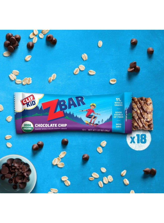 Clif Kid ZBar Clif Kid Zbar - Organic Granola Bars - Chocolate Chip - Non-GMO - Organic -Lunch Box Snacks 18 Count(Pack of 1) - Image 2