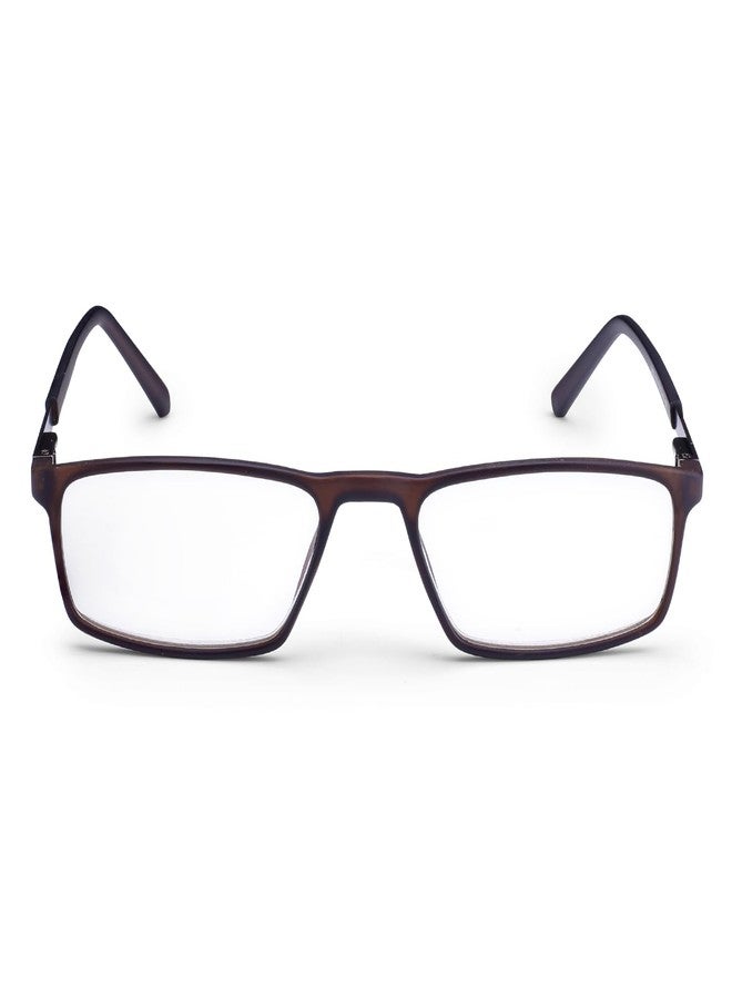 AEC Librarian7 Stylish and Comfortable Reading Glasses | Lightweight and Durable Plastic Frames (BROWN, +1.75) - Image 3