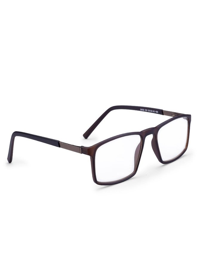 AEC Librarian7 Stylish and Comfortable Reading Glasses | Lightweight and Durable Plastic Frames (BROWN, +1.75) - Image 4