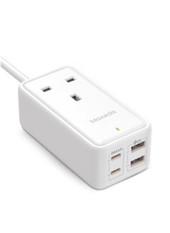 Moxedo Moxedo Smart-Plug 65W GaN III Tech Extension Cord 5 in 1 Power Delivery 3.0, 1 AC Outlet + 2 USB-A Ports + 2 USB-C Ports with 2 Meters Cable Length  - Image 1