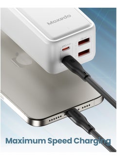 Moxedo Moxedo Smart-Plug 65W GaN III Tech Extension Cord 5 in 1 Power Delivery 3.0, 1 AC Outlet + 2 USB-A Ports + 2 USB-C Ports with 2 Meters Cable Length  - Image 3
