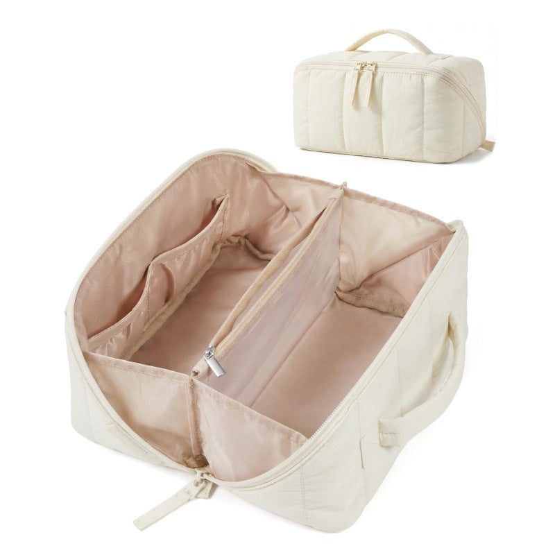 Layered Pillow Cosmetic Toiletry Bag with Large Capacity - Image 5