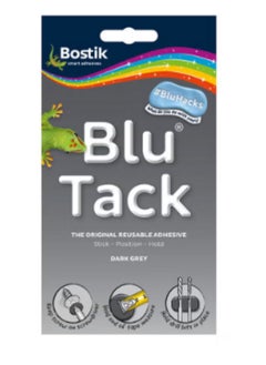 Bostik 3 x Bostik Blu-tack Mastic Adhesive Non-Toxic Removable and Reusable Adhesive Economy Pack 110g, Grey & Pink (1 Slab of Each)  - Image 3