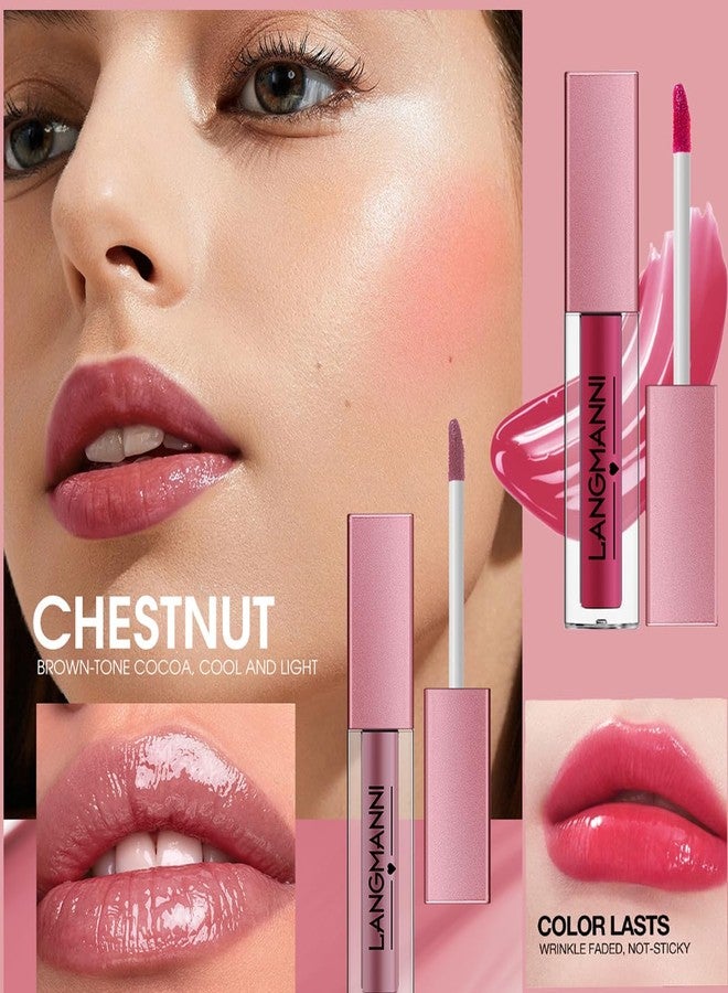 Dulele 12Pcs Watery Liquid Lipstick Set, Moisturizing & Highly Pigmented Colored Lip Gloss, Longwear Not Fade Rose Lip Tint Stain with Gift Box - Image 2