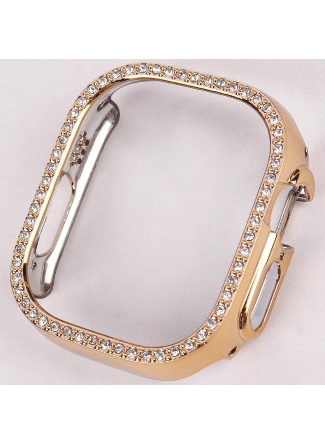 غطاء حماية لساعة ذكية مقاس 49 مم - إطار لامع مزين بالكريستال مع اسكرين شاشه حمايه - حماية 360 درجة. قد يختلف الشكل قليلاً (متعدد الألوان). - Image 2