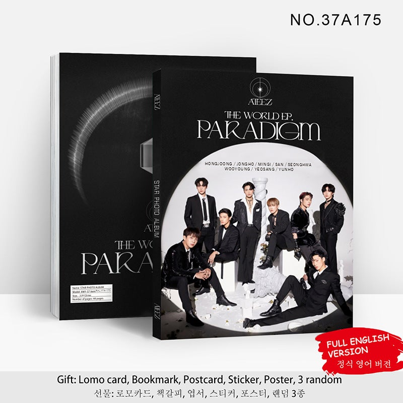 ATEEZ Celebrity Photobook Collection – 40 Pages High-Gloss Premium Photo Album with Hot Stamping Cover