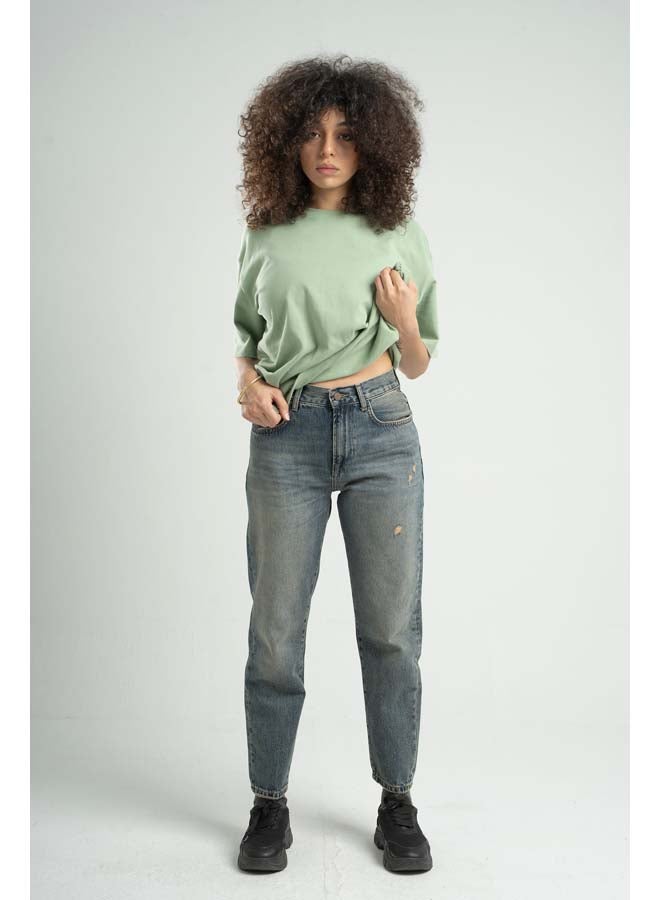 ASTK High-Waisted Mom Jeans - Image 1