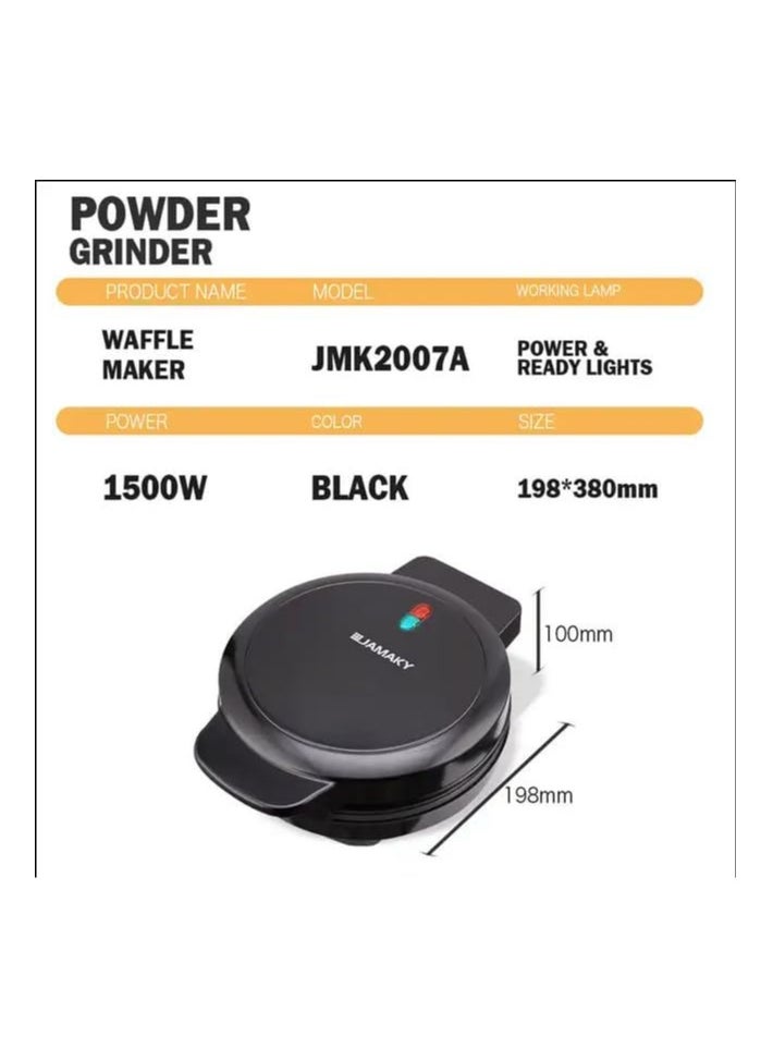 JAMAKY Italy Jamaki Waffle Maker 1500 Watt - JMK 2007A - Black Color  - Image 5