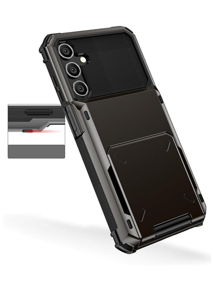 general Samsung Galaxy A15 Case with Credit Card Holder, Galaxy A15 with 5 Card Slots, TPU+PC Samsung A15 5G Double Layer Case - Image 3