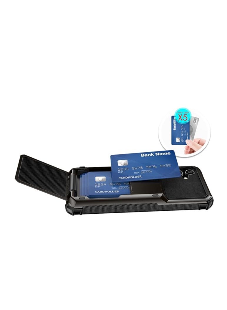 general Samsung Galaxy A15 Case with Credit Card Holder, Galaxy A15 with 5 Card Slots, TPU+PC Samsung A15 5G Double Layer Case - Image 5