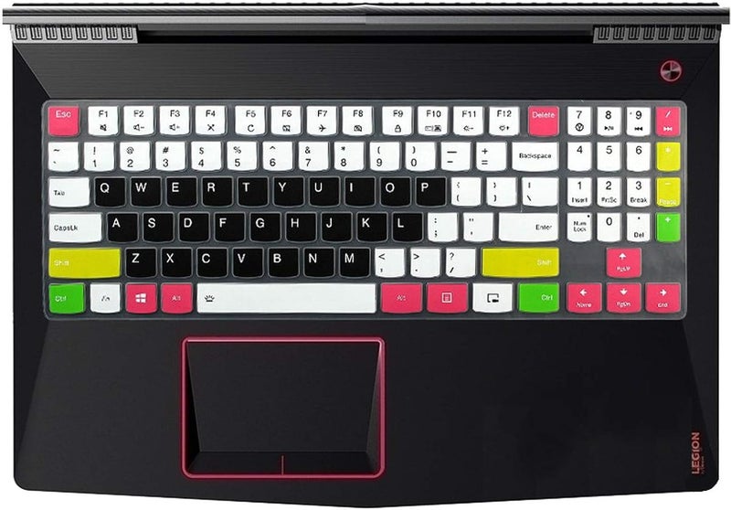 OJOS 15 Inch Silicone Keyboard Cover Protective Skin Compatible for 15.6 Inch Lenovo Legion Y720 Y520 Y530 R720 R730 15IKBN R720 15IKBN Laptop,Black - Image 2