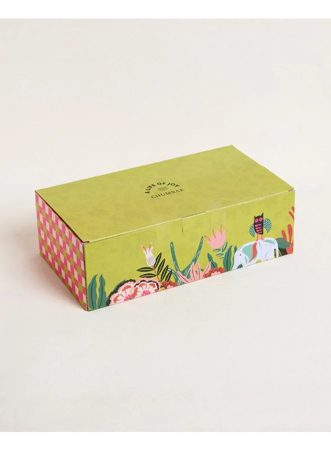 Chumbak Chumbak Ikat Paisley Bowls Gift - Set of 2 | Bowls Gift Set of 2, 520 ml | Ideal for Snacks, Ramen, Salad, Nuts, Cereals and More