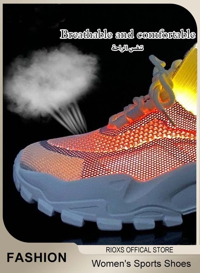 RIOXS Women's Mesh Sports Shoes, Fashionable Lightweight Athletic Shoes, Casual Sneakers with Breathable Upper and Non-Slip Sole, Comfort Fitness Shoes for Running, Jogging, Walking and Outdoor Use, Ladies Athlesiure Trainers  - Image 4