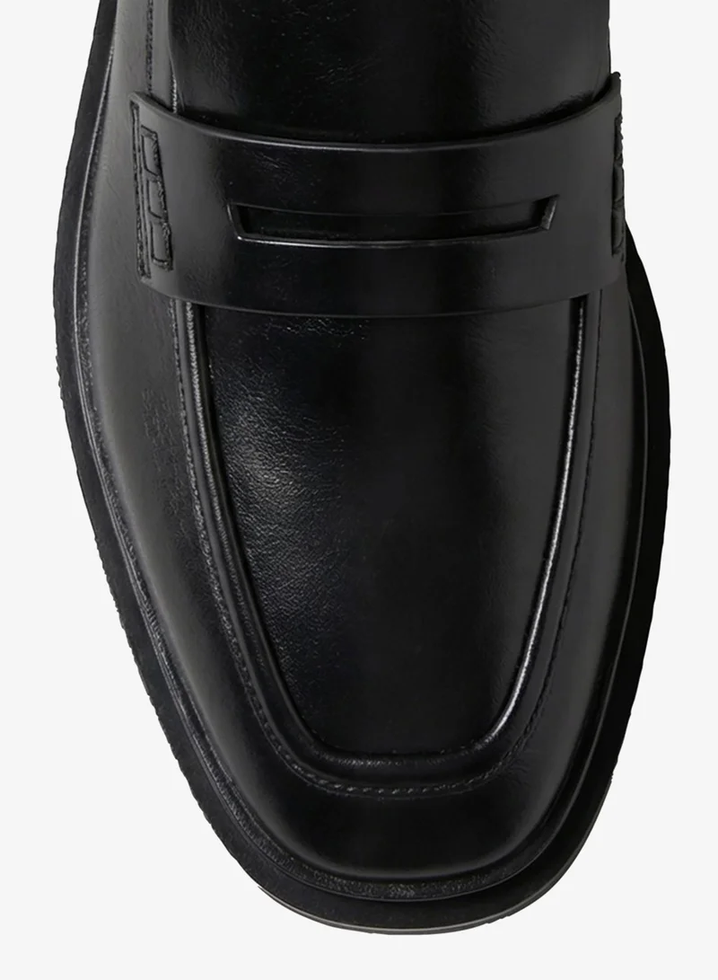 Calvin Klein  Leather Square-Toe Penny Loafers for Women | Best Price UAE