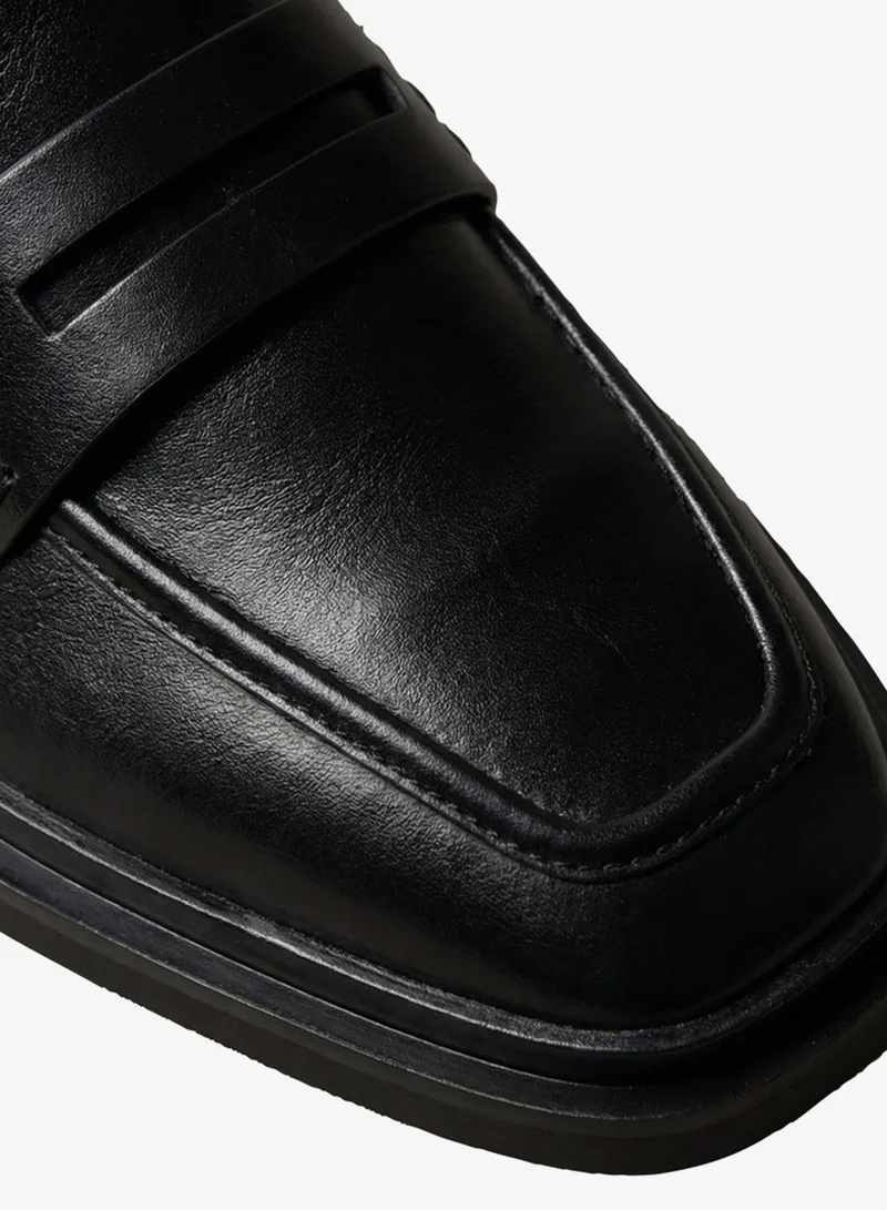 Calvin Klein  Leather Square-Toe Penny Loafers for Women | Best Price UAE