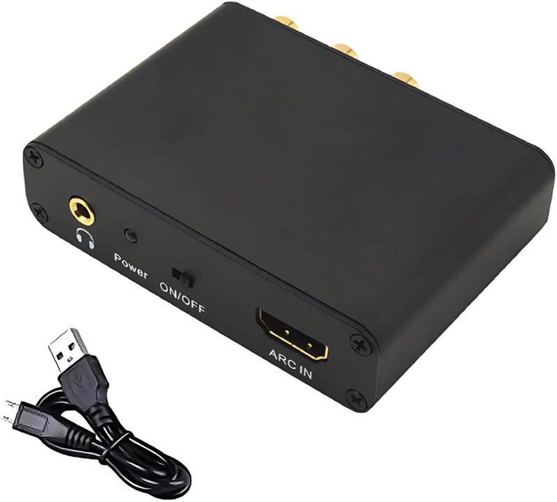 Arc Audio Extractor With And Optical Outputs, 192 Khz Channel Converter, Usb Powered Adapter For Sound Systems - Image 1