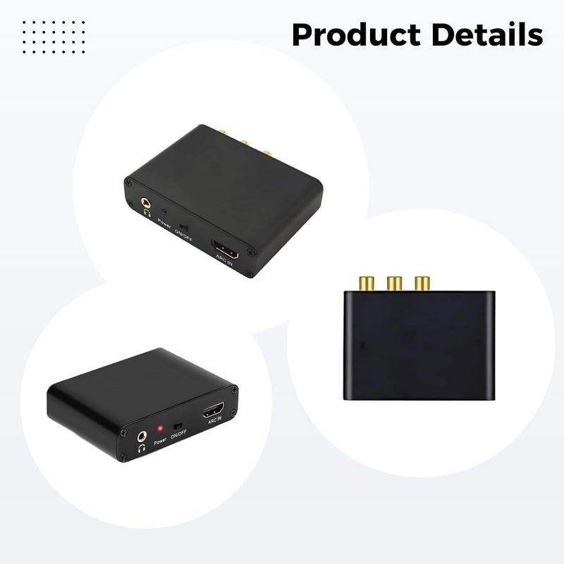 Arc Audio Extractor With And Optical Outputs, 192 Khz Channel Converter, Usb Powered Adapter For Sound Systems - Image 3