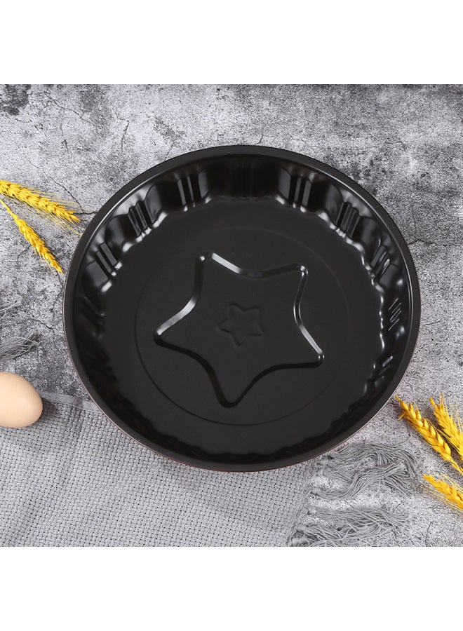 Baking Source Non-stick Baking Creative Tools Round Bottom Five-pointed Star Carbon Steel Disc Cake Mold Wholesale-Specifications:Round Bottom Five-pointed Star-Color:Black - Image 5