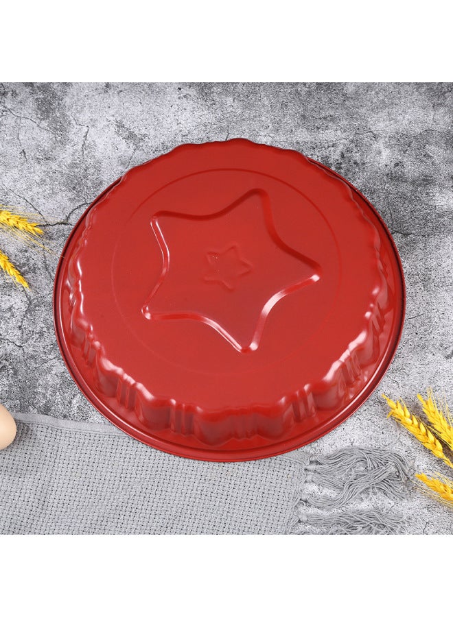 Baking Source Non-stick Baking Creative Tools Round Bottom Five-pointed Star Carbon Steel Disc Cake Mold Wholesale-Specifications:Round Bottom Five-pointed Star-Color:Black - Image 4