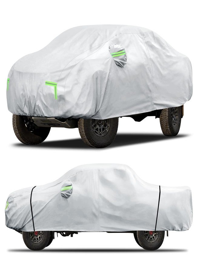 Qualencey Car Cover Custom Fit for Toyota Tacoma 2005-2023,6 Layers Truck Cover Waterproof All Weather for Automobiles,Outdoor Full Exterior Cover,Rain, Sun, Wind Protection,Sliver - Image 1