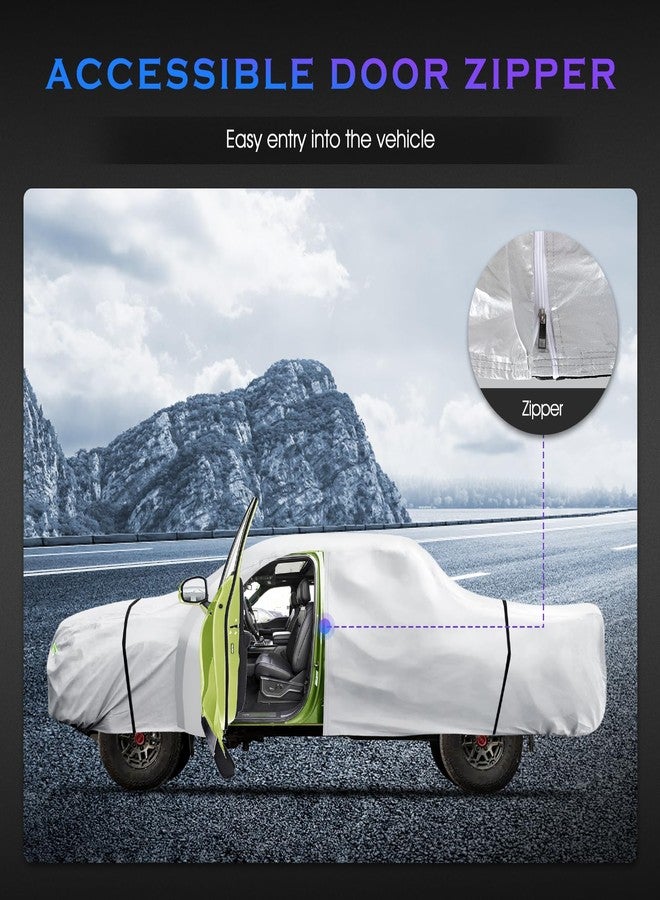 Qualencey Car Cover Custom Fit for Toyota Tacoma 2005-2023,6 Layers Truck Cover Waterproof All Weather for Automobiles,Outdoor Full Exterior Cover,Rain, Sun, Wind Protection,Sliver - Image 5