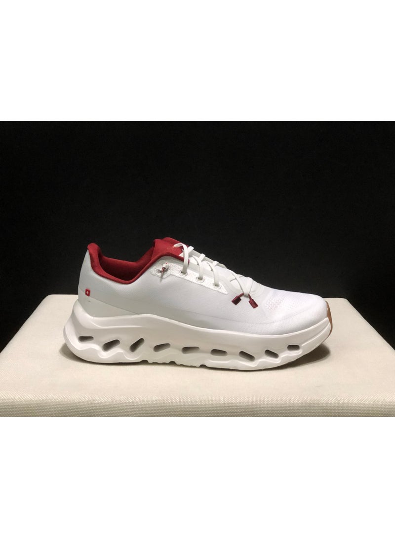Casual Lifestyle Shoes, White with Red Accents - Image 1