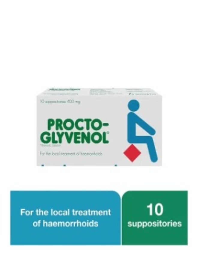 PROCTO-GLYVENOL, 400MG, 10 SUPPOSITORIES