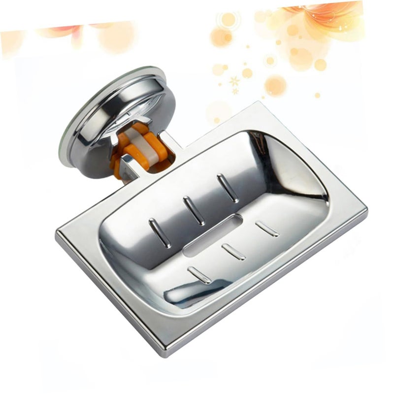 Wall Mounted Soap Holder and Sponge Tray Square Waterproof for Bathroom Shower Kitchen - Image 2