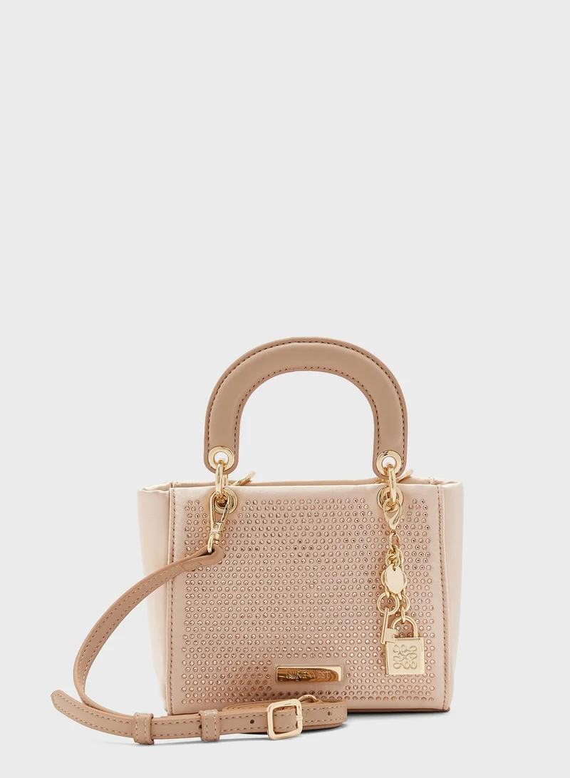 NINE WEST Chain Detail Top Handle Satchel