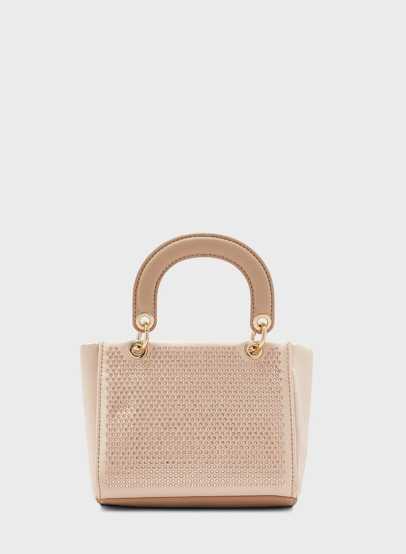 NINE WEST Chain Detail Top Handle Satchel