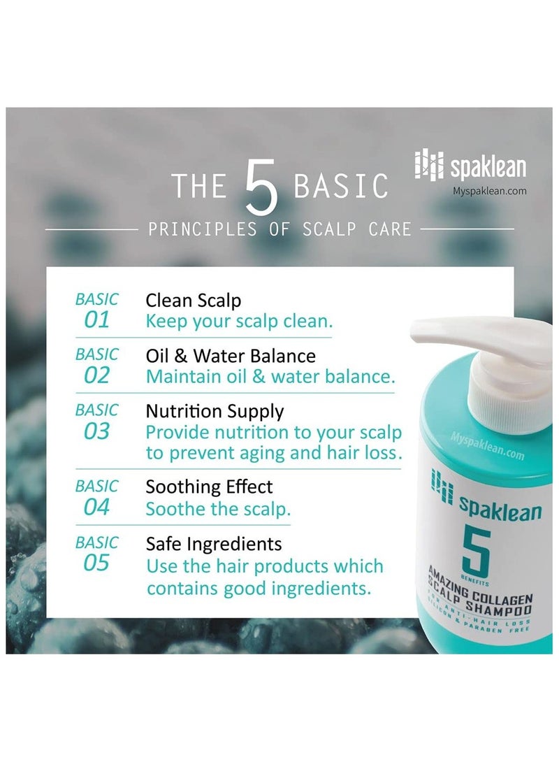 spaklean Amazing Collagen Scalp Shampoo (500ml) - Image 2