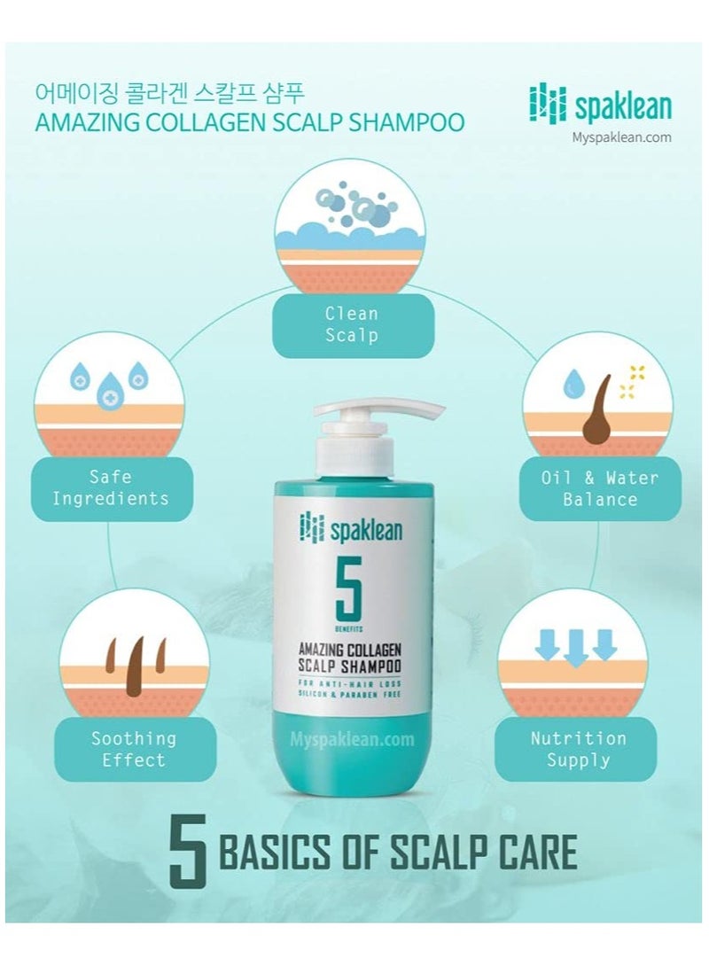 spaklean Amazing Collagen Scalp Shampoo (500ml) - Image 4