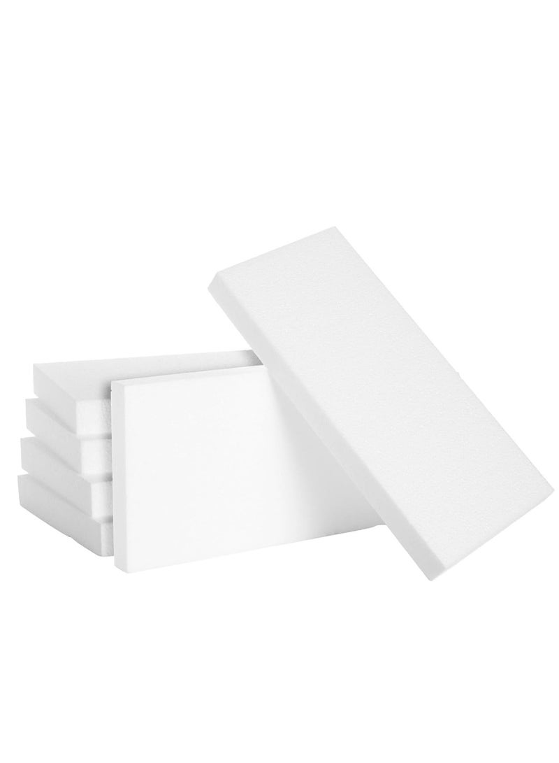 CRAFT MAGIC 6PCS Craft Foam Blocks 30x15x2.5cm Rectangle Polystyrene Thermocol Styrofoam Sheets for DIY Arts Crafts Sculpting Flower Arrangements School Office Home Use - Image 1
