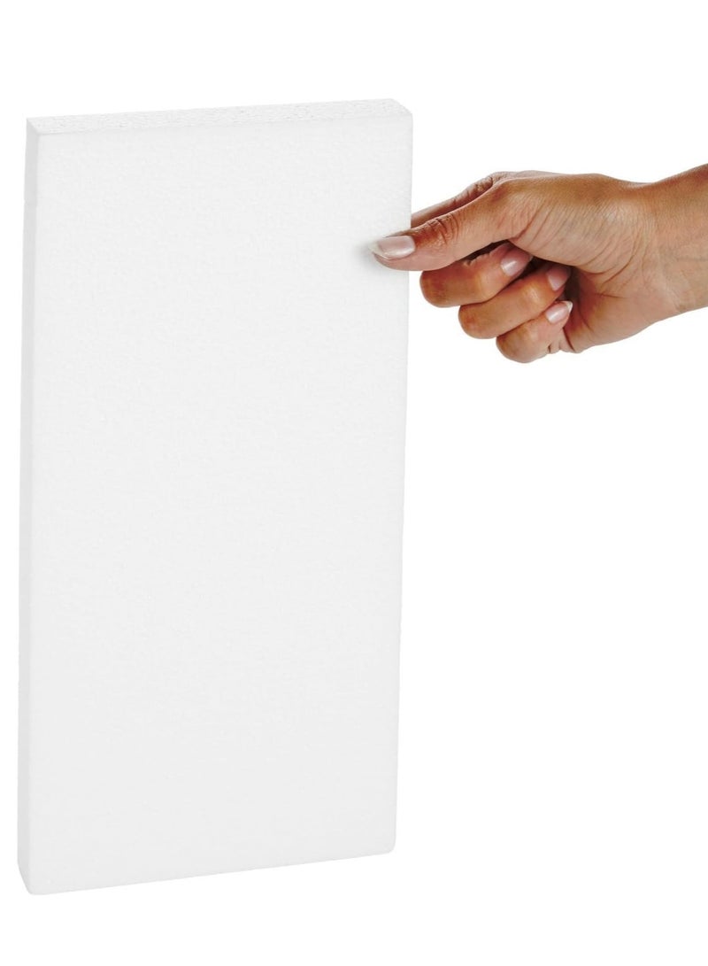 CRAFT MAGIC 6PCS Craft Foam Blocks 30x15x2.5cm Rectangle Polystyrene Thermocol Styrofoam Sheets for DIY Arts Crafts Sculpting Flower Arrangements School Office Home Use - Image 4