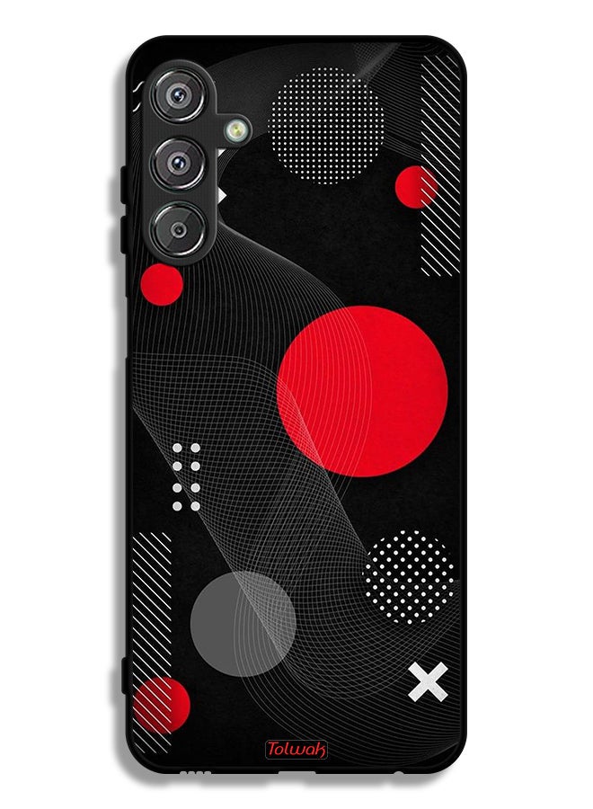 Tolwak Samsung Galaxy M15 5G Protective Case Cover Round And Cross Shape Pattern - Image 1