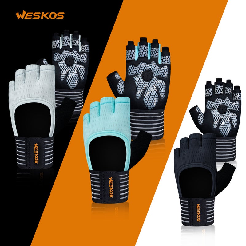 Sports Gloves With Air Cushion Anti Slip Wear Resistant Protection For Fitness Cycling And Outdoor Activities - Image 2