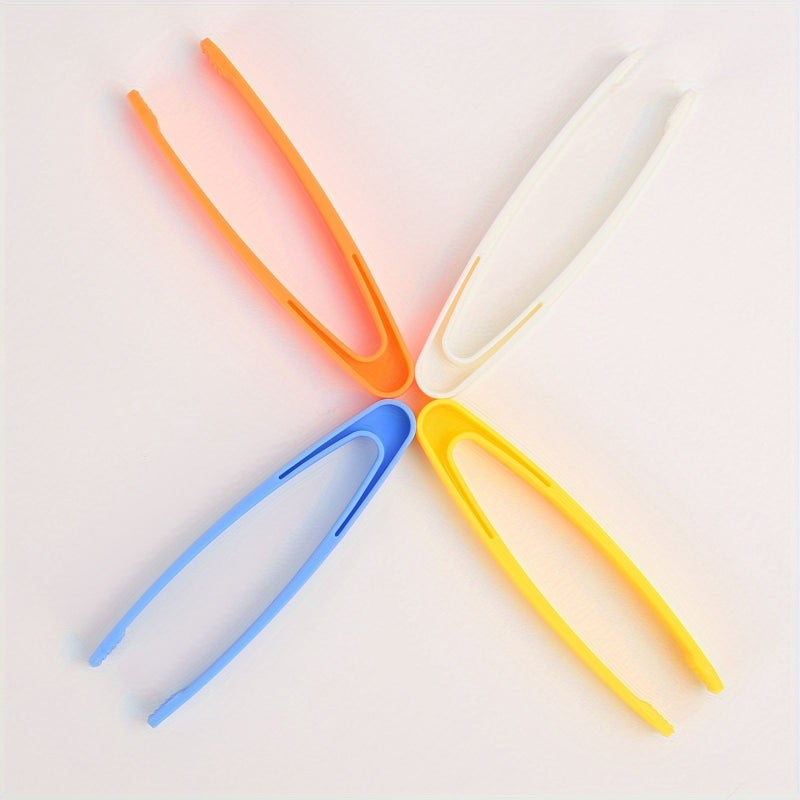 Science Experiment Tool Educational Toy Anti Static DIY Clip With Beads Thickened Plastic Tweezers Random 2pcs - Image 2
