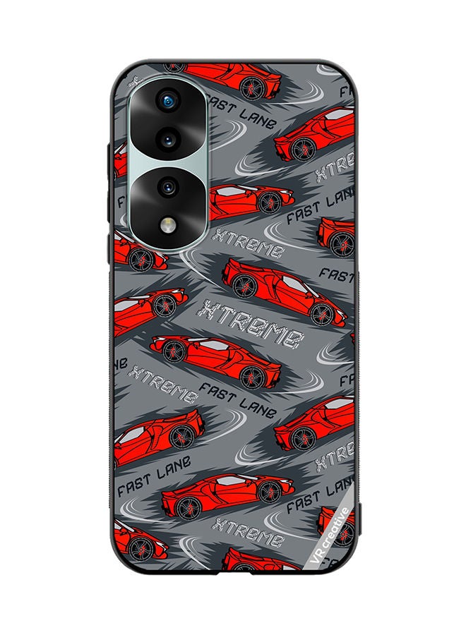 VR CREATIVE Protective Case Cover For Honor 70 Pro Abstract Seamless Pattern With Sport Cars Design Multicolour - Image 1